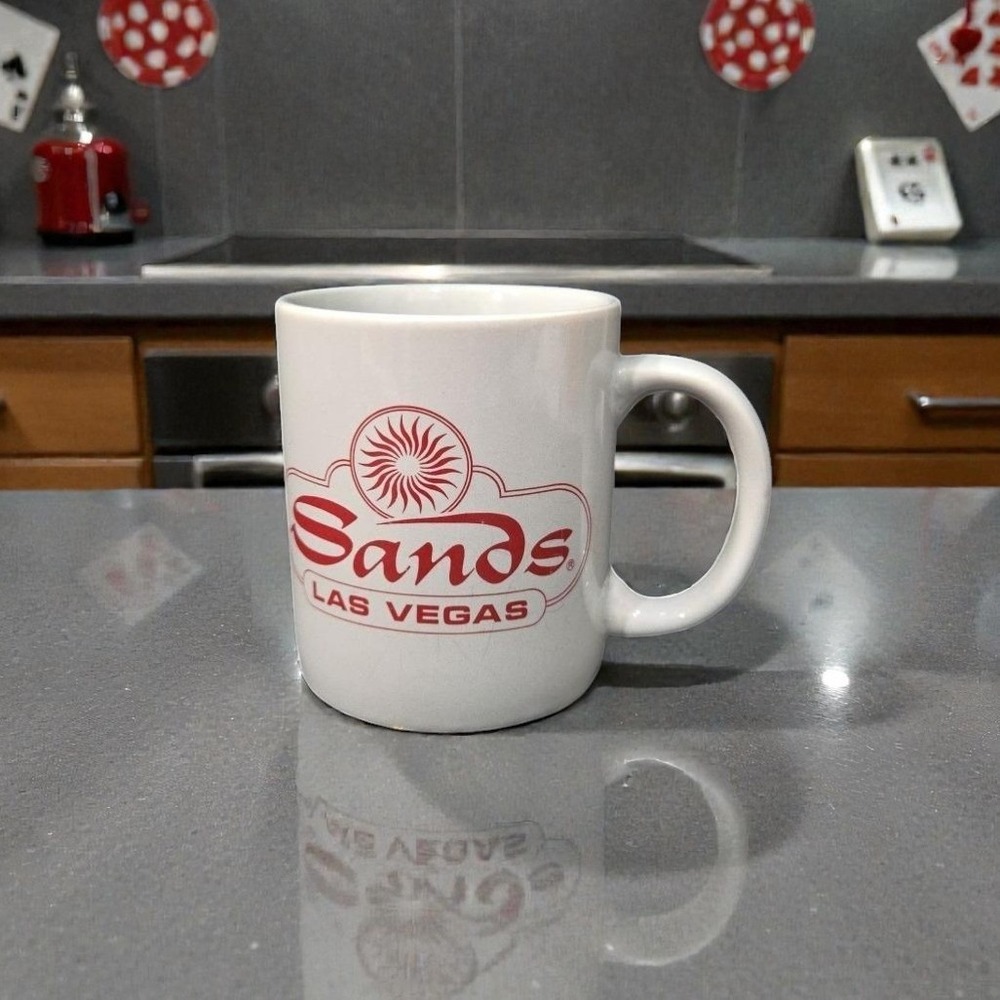 Sands Las Vegas Logo Mug, Vintage Hotel Coffee Cup, Casino Tea Mug, Souvenir
